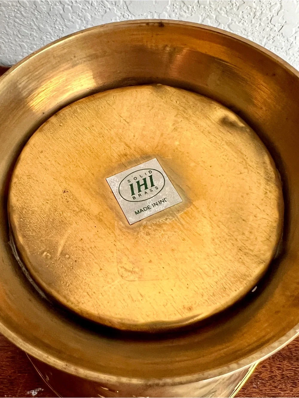 Pair of Solid Brass India Hammered Decorative Bucket Planter Basket Vintage